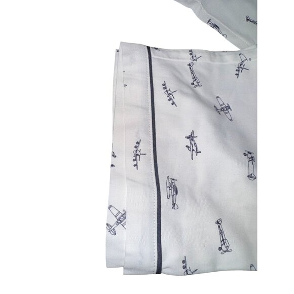 Petite Plume Kids Airplane Print Pajama Set Short Sleeve Button-Up 50% Cotton & - Picture 5 of 13